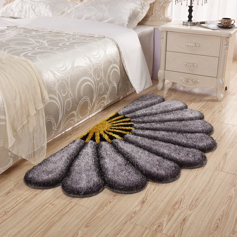 80X150CM Thicken Sector Carpets For Bedroom Modern 3D Flower Rugs And Sofa Floor Mat Children Play Floral Doormat | Дом и сад