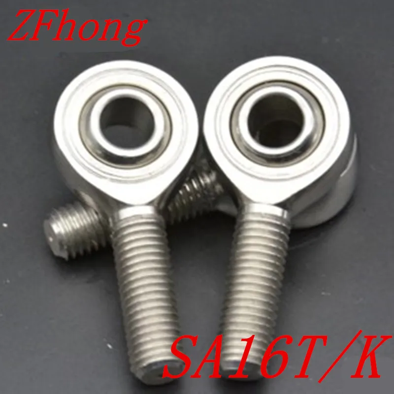 

1pc Sa16t/k 16mm m16x2 stainless steel right hand male thread rod end bearing