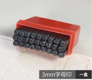3mm Новейший кожаный инструмент с буквенным принтом, набор стальных металлических кожаных инструментов ручной работы для дома - Цвет: 3mm