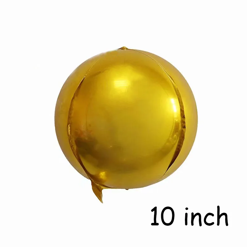 10 inch Gold Розовое золото серебро 4D круглые воздушные шары из фольги для украшения дня рождения свадебные вечерние принадлежности для декора детские игрушки для душа - Цвет: 10 inch Gold
