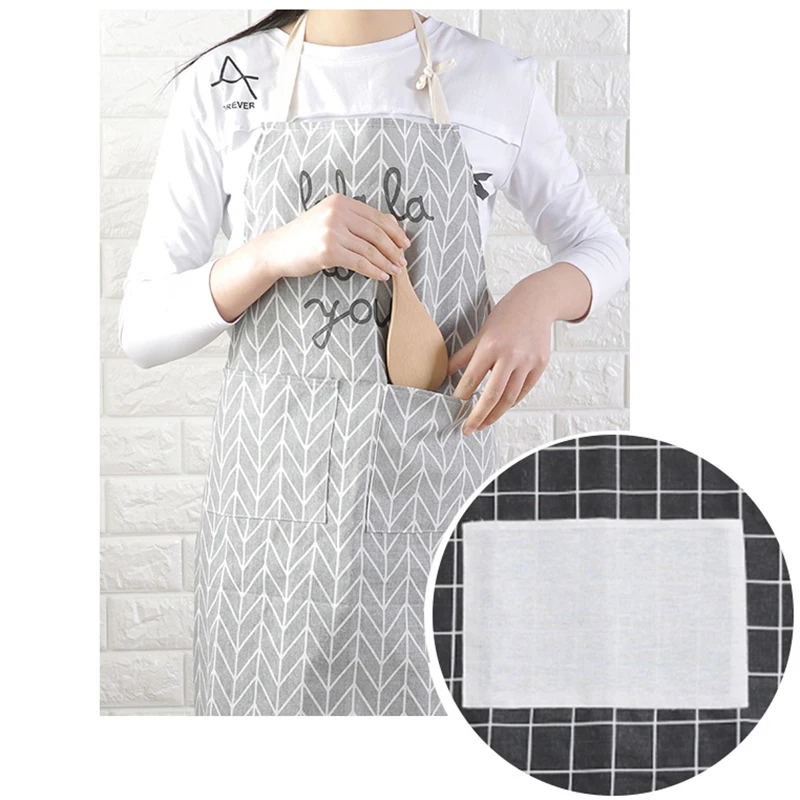 

Новый фартук для женщин и мужчин, хлопково-льняной полосатый нагрудник для барбекю, фартук для кухни, платье для парикмахера, кофейника, рес...