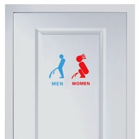 funny marks for men and womens toilet vinyl sticker for shop office home cafe hotel toilets door decor wall stickers fashion