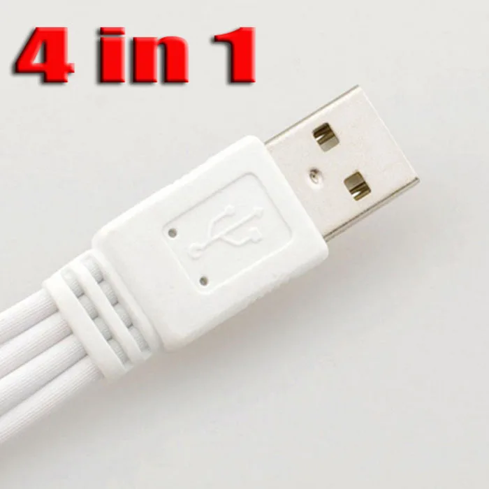 Новинка 2016 Универсальный 4 в 1 USB зарядное устройство для телефона Мульти Кабель
