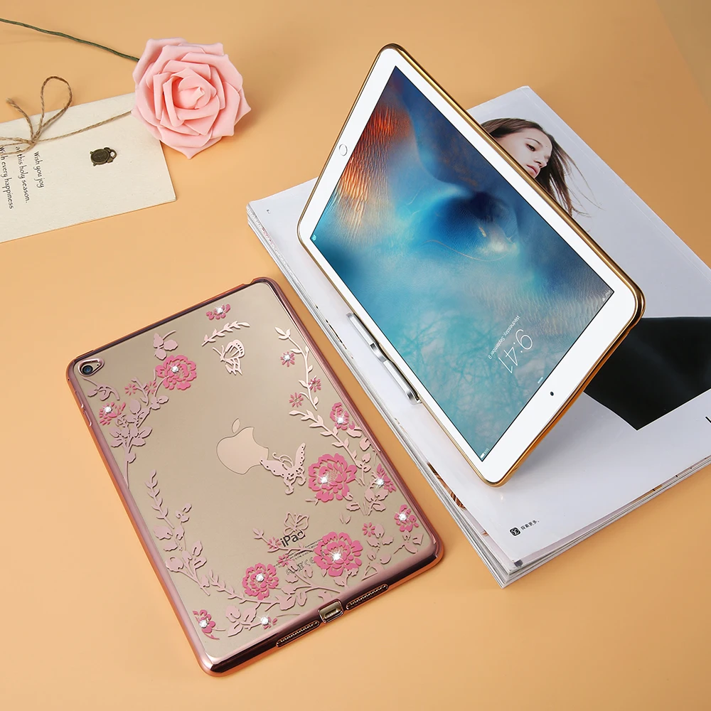 Чехол для планшета KISSCASE с цветочным рисунком iPad Mini 1 2 3 мягкие силиконовые чехлы