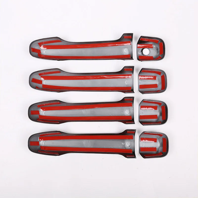 Глянцевая черная хромированная дверная ручка ABS отделка автомобильные