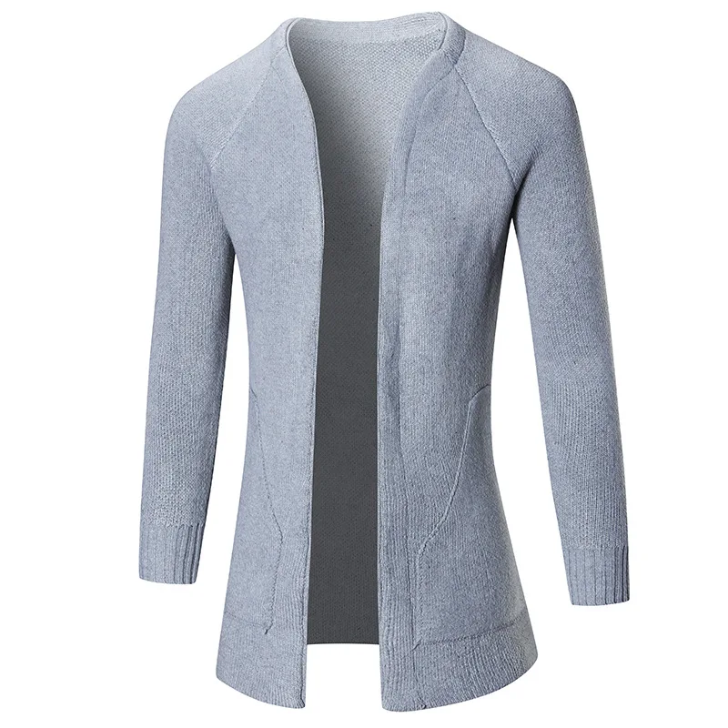 2017 мужские Повседневное Slim Fit вязать Куртка-кардиган плюс Размеры двойной