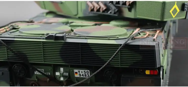 Heng Long 1/16 Германия Леопард 2A6 зеленый RC Танк Ultimate металлическая Версия с дымом