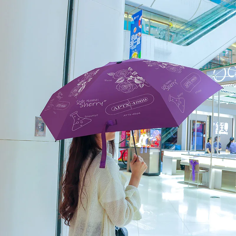 ДЕТЕКТИВНАЯ Конан Аниме Зонтик дождь для женщин анти УФ манга роль Kaitou ребенок