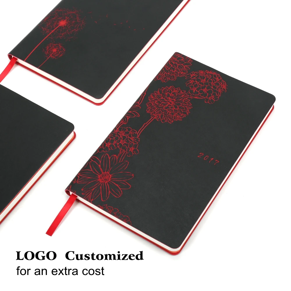 Черный блокнот с логотипом на заказ дневник формата A5 из искусственной кожи