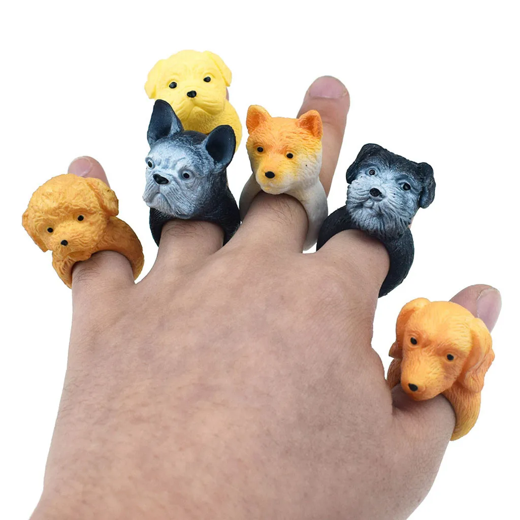 Huang Neeky#501 новые сказочные игрушки собаки куклы для театра марионеток ролевые игры реалистичное головное кольцо собаки голова палец мягкая игрушка