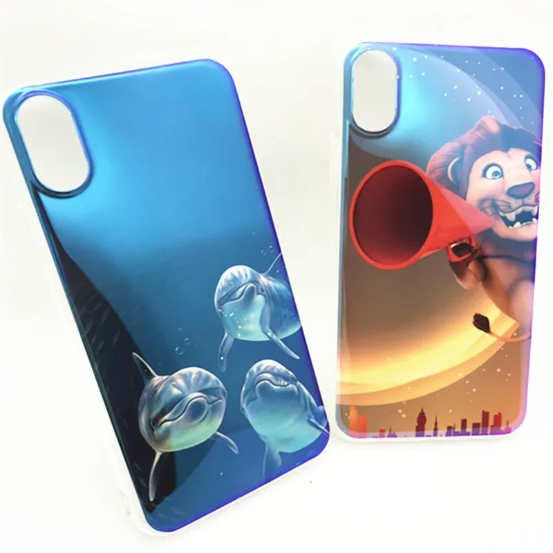 E-SKY Blue Ray рисунком чехол для iPhone 6s 6 7 8 плюс Мягкие силиконовые Симпатичные случаи