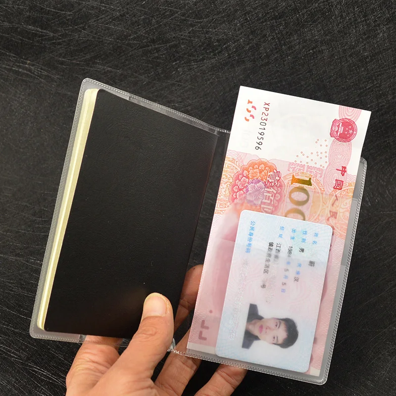 Фото Transparent Passport Cover Wallet PVC Waterproof Dirt Pasport Holder Women Travel Passaporte Credit ID Card Holder Organizer Bag №2
