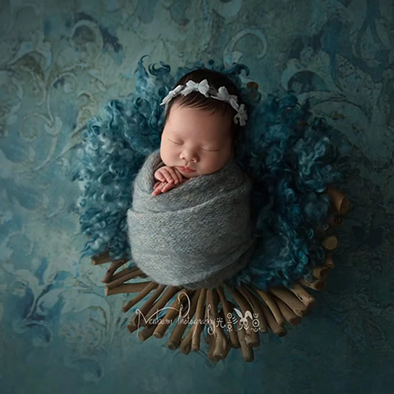 Креативный ручной работы деревянный newbornphoto реквизит infantile Гладкий филиал для
