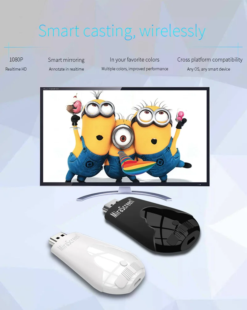 ТВ-флешка беспроводной Wi-Fi-адаптер для дисплея поддержка 1080P HD Miracast Airplay DLNA Android IOS