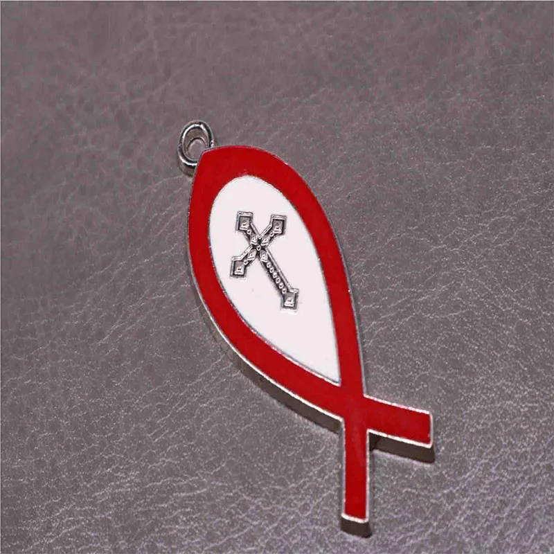 30 шт./подвеска в виде католической рыбы с Иисусом. Медаль крестом цветные