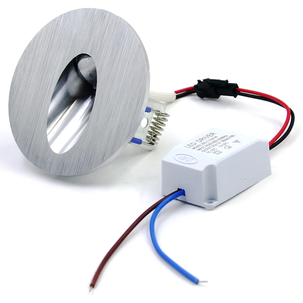 1 Вт круглый/квадратный Встраиваемый светодиодный настенный светильник ножной