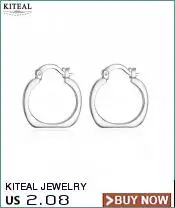 Kiteal 925 ювелирные изделия серебряные женские серьги шесть крапанов Циркон Сердце со стрелой круглые серьги-кольца для женщин лучший подарок S-E184