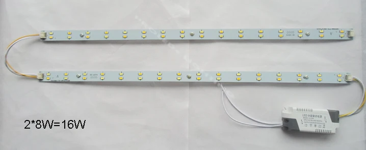 Светодиодный алюминиевый профиль с жесткими полосками 16 Вт 24 32 520 мм двухцветный