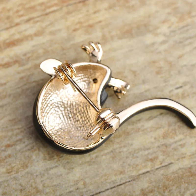 Blucome Милые Броши с изображением мыши для Для женщин человек Дети кристаллы Мини