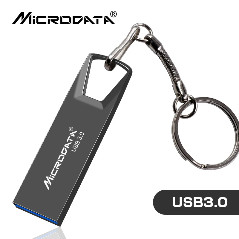 Черный Металлический USB флеш-накопитель 3,0 128 Гб ручка для ключей 32 ГБ 16 ГБ 8 ГБ реальная емкость usb 64 Гб мини-флешка флеш-карта памяти - Цвет: Черный