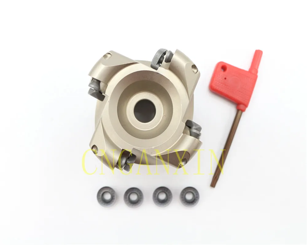 New 1P EMRW6R63-22-4T 4F lute Milling Cutter +4P RPMT1204MOE-JS 2115