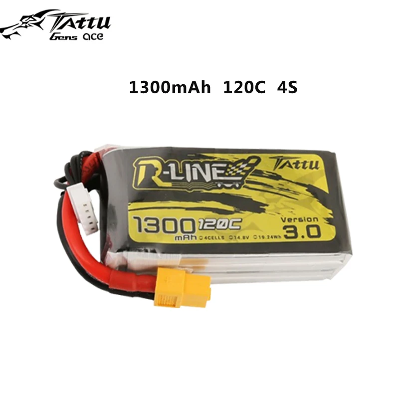 1300 mAh 120C 4S v3 Татту R-line Rline версия 120C V3 3,0 1300/1550/1800/2000 мА/ч, 4S 14,8 V Lipo Батарея XT60 разъем для небольшой гоночный Дрон с видом от первого лица Квадрокоптер с дистанционным управлением - Цвет: 1300 mAh 120C 4S v3