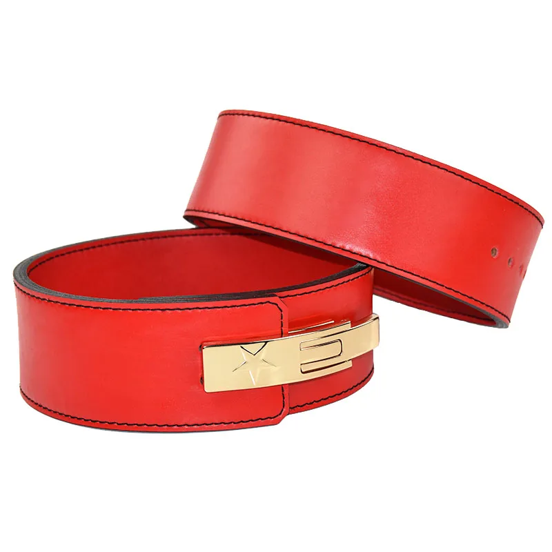 Genuine leather Weightlifting Belt Men Lumbar Protection Gym Fitness Training Squats Power lifting Back Belt