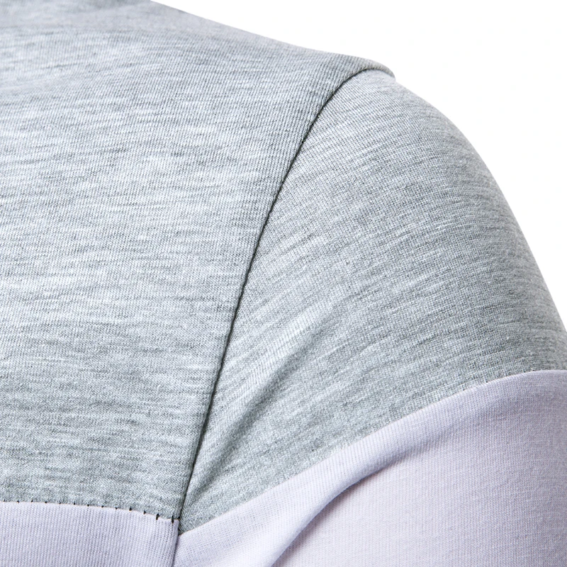 

Men's Polo Shirt Casual Long-sleeved Fashion Color stitching Neckline Polo Shirt Men Clothing Tops Tees