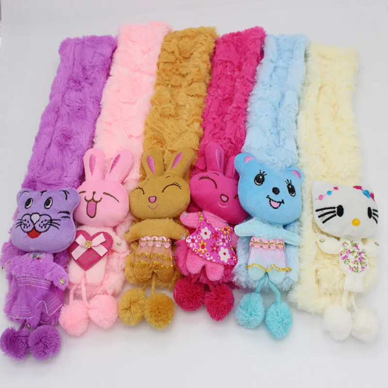 Милый детский шарф с милым мультяшным декором детские накидки однотонный