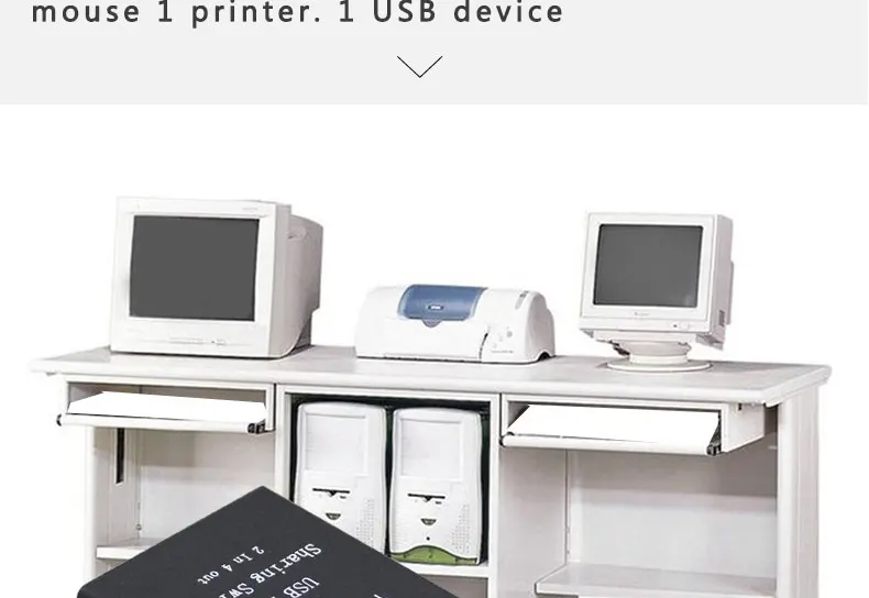 USB 2,0 ручной переключатель обмена 2 компьютера обмен 4 устройства периферийный коммутатор коробка концентратор мышь, клавиатура, сканер, принтер, ПК