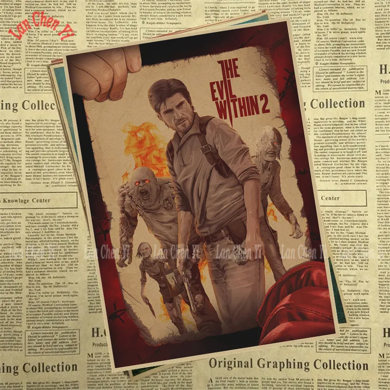 The Evil Within The Survival Horror Game плакат для кафе Креативные обои украшение интерьера