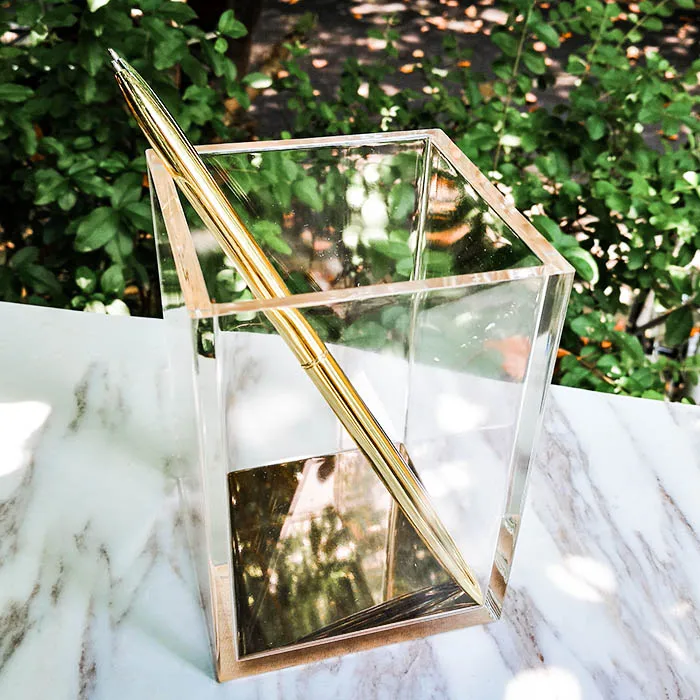 Роскошный Настольный органайзер TUTU прозрачный акриловый карандаш чехол для