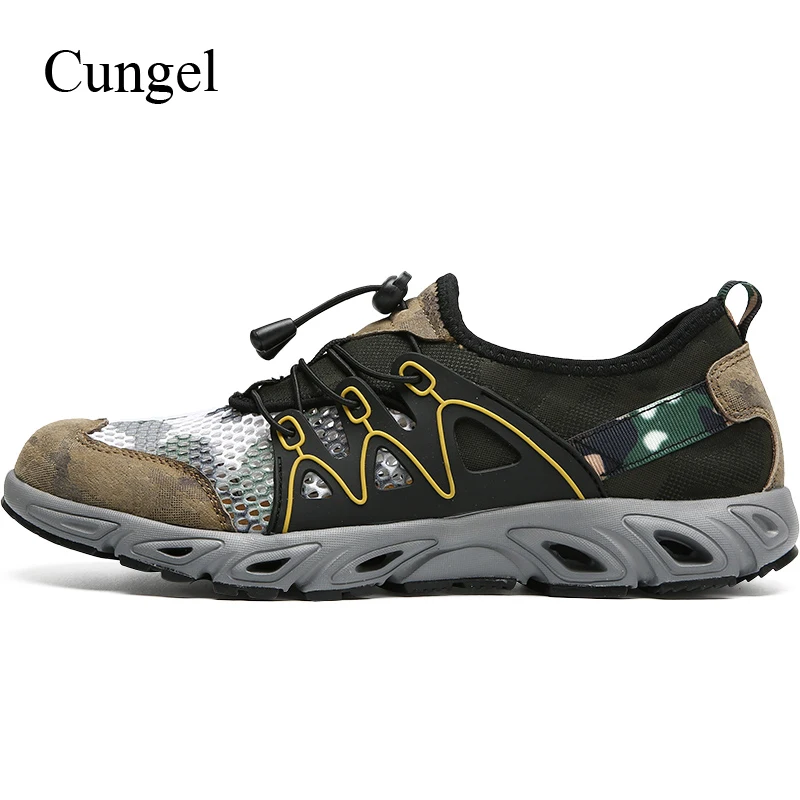 Кроссовки Cungel мужские летняя походная обувь дышащая сетчатая быстросохнущая для