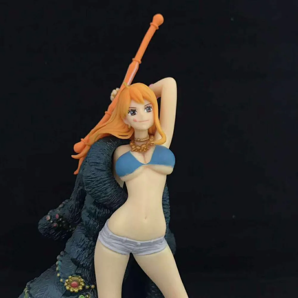 HKXZM аниме 19 см одна деталь 20th anniversary Blue Nami ПВХ фигурка Коллекционная модель