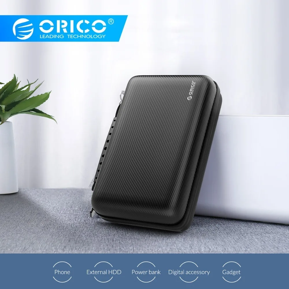 ORICO HDD коробка для хранения EVA водонепроницаемый кабель зарядное устройство аксессуары защитный Портативный чехол для хранения коробка большой емкости чехол