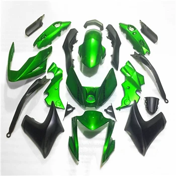 Армейский зеленый Черный обтекатель кузова Комплект Панель Набор для Kawasaki ER6N ER-6N 2012- мотоцикл - Цвет: Армейский зеленый