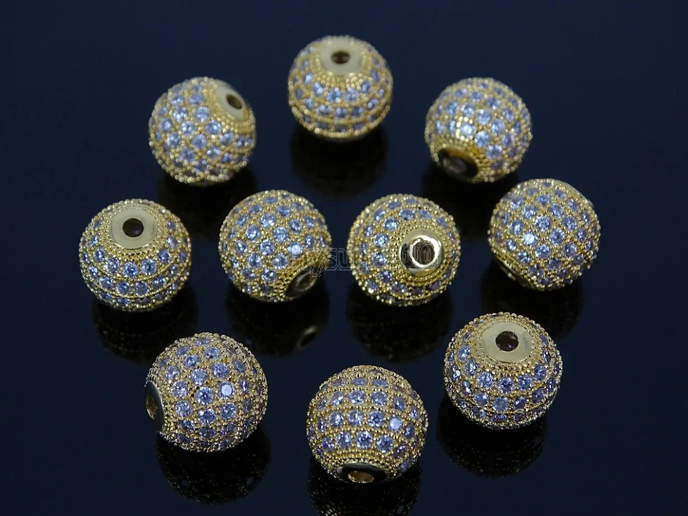 12 мм прозрачные циркониевые драгоценные камни круглые шаровые браслеты