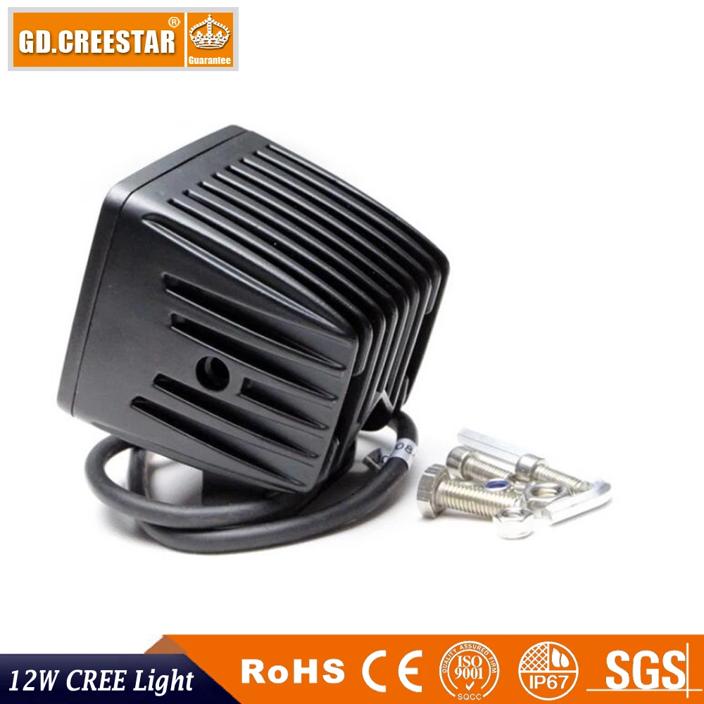 12 ватт 3-дюймовый квадратный куб pod точечная Светодиодная рабочая лампа для