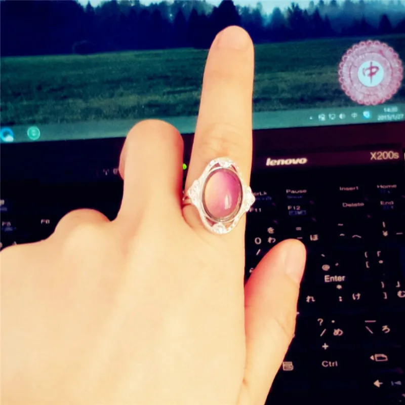 Кольцо настроения для женщин ювелирные изделия кольцо меняющее цвет с эмоциями