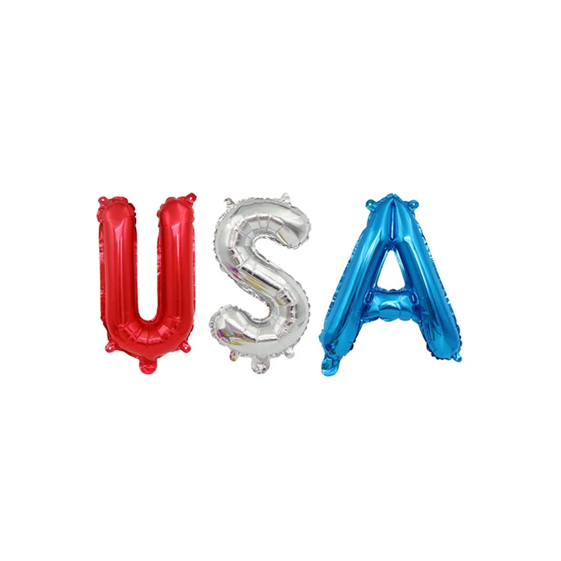 Новинка воздушные шары из алюминиевой фольги с надписью USA Star день рождения США