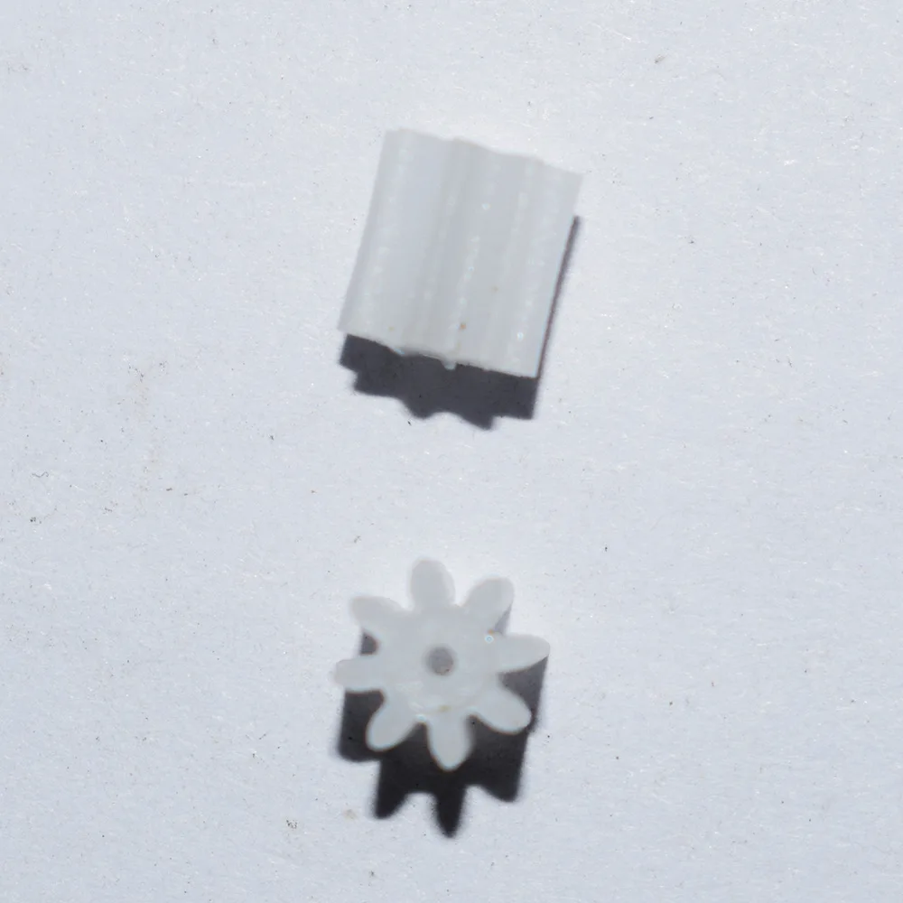 10/100pcs 8 teeth 5mm diameter shaft hole 0.8mm 0.5 modulus plastic toys gear / single-gear DIY Toy Accessories 80.8A | Игрушки и хобби
