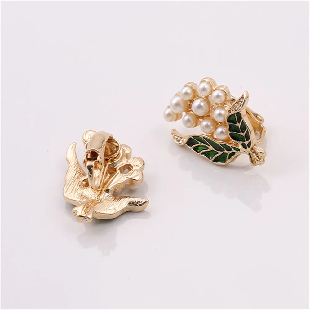 XQ с бесплатной доставкой новый модный набор зеленых брошек жемчужной глазурью