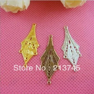 

Freeshipping 13*34mm connectors flower piece Beads CapThe classical Jewelry findings Hair accessories charm pendant