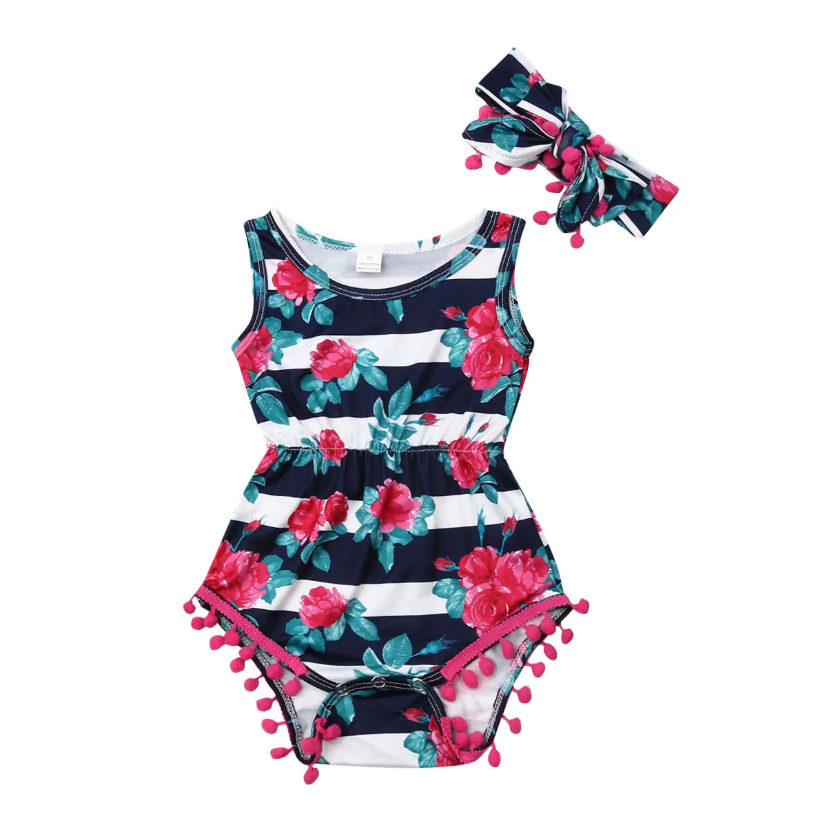 Лето 2019 боди для новорожденных девочек с цветами повязка на голову наряды одежда