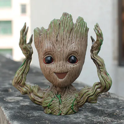 H GROOTTED, мультяшная керамическая чашка с деревом, чашка для завтрака, молока, кружка, креативная, Мстители, супергерой, Железный человек, кофейные кружки, детский цветочный горшок - Цвет: H