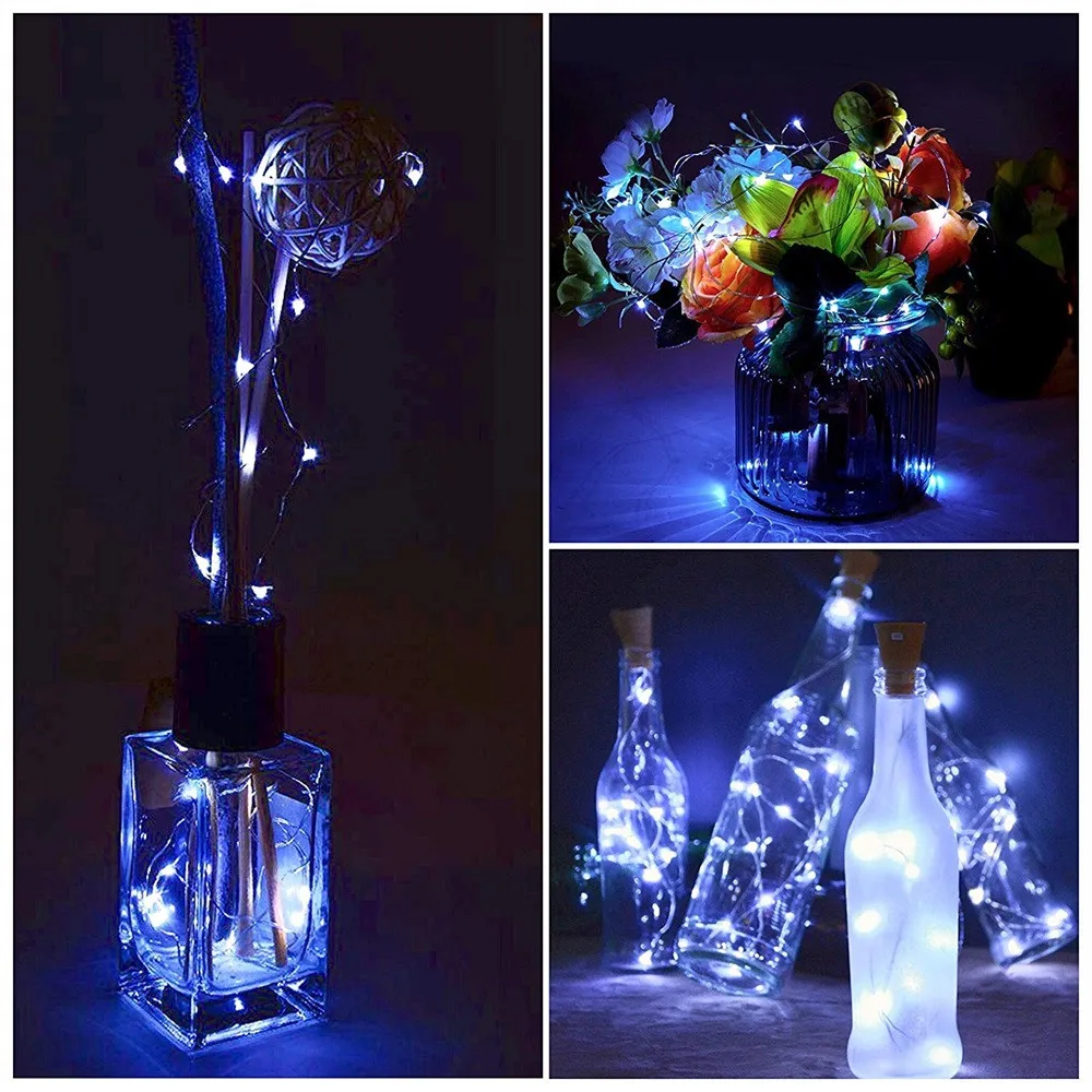 Красочные Гибкие 6 шт Солнечные 10 LED ночные Феи водонепроницаемые прохладные