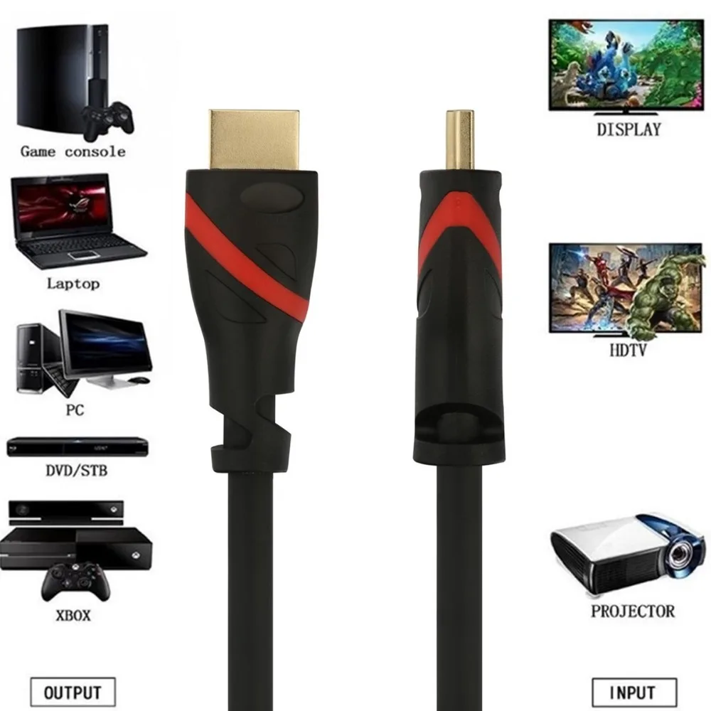 HDMI кабель 2 0 высокоскоростной разъем Папа папа поддержка 1080P 3D Ethernet для HDTV PS3