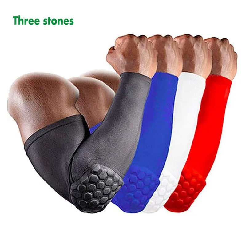 1 пара баскетбольные налокотники с шестигранной сотовой губкой компрессионная