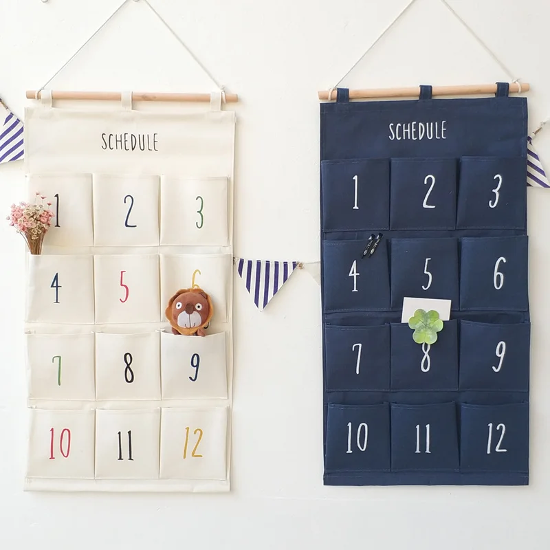 Подвесная сумка для хранения из джинсовой ткани настенный дверной органайзер с 12