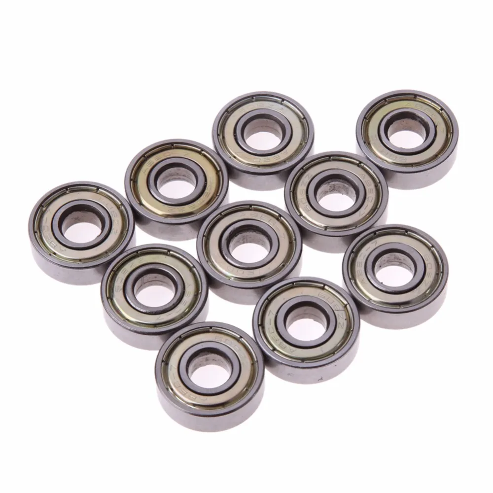 10pcs Skateboard Scooter Ball Roller Double Shielded Deep Groove Bearings Skate Wheels Parts &amp Accessories | Спорт и развлечения